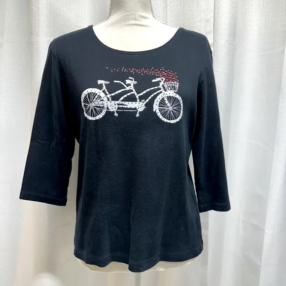 Karen Scott black top size PL - Picture 1 of 6